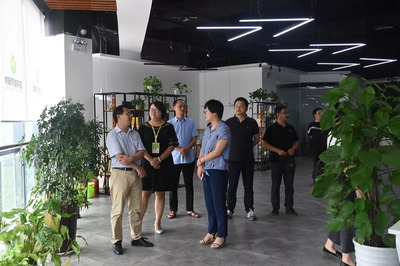 荊門(mén)市東寶區(qū)商務(wù)局局長(zhǎng)雷家銀一行參觀調(diào)研宜昌云計(jì)算孵化器